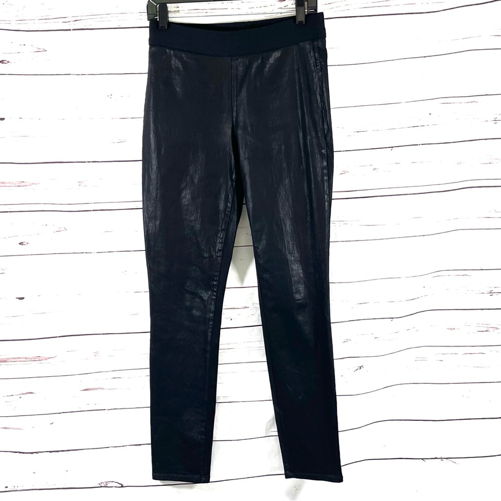 NYDJ Skinny‎ Coated Leggings Women’s Size 4 Black.